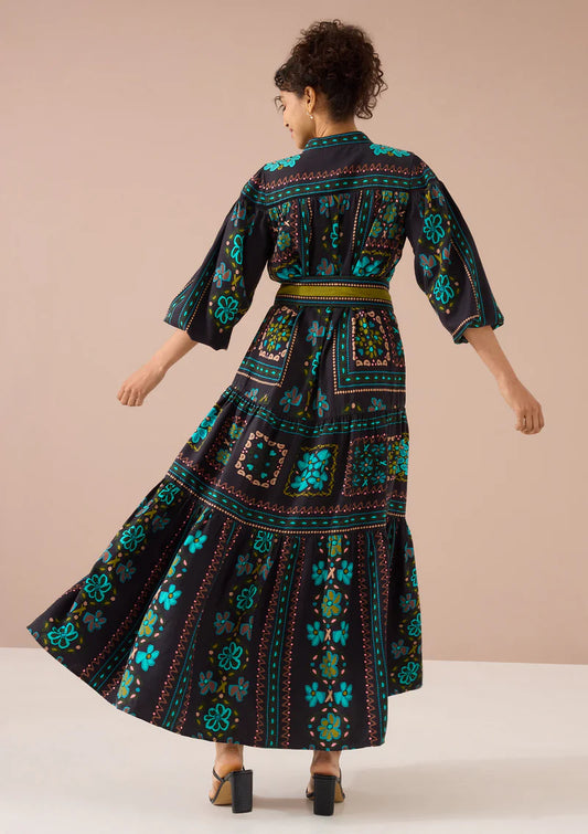 BLACK TAYLOR MULTI FLORAL DRESS