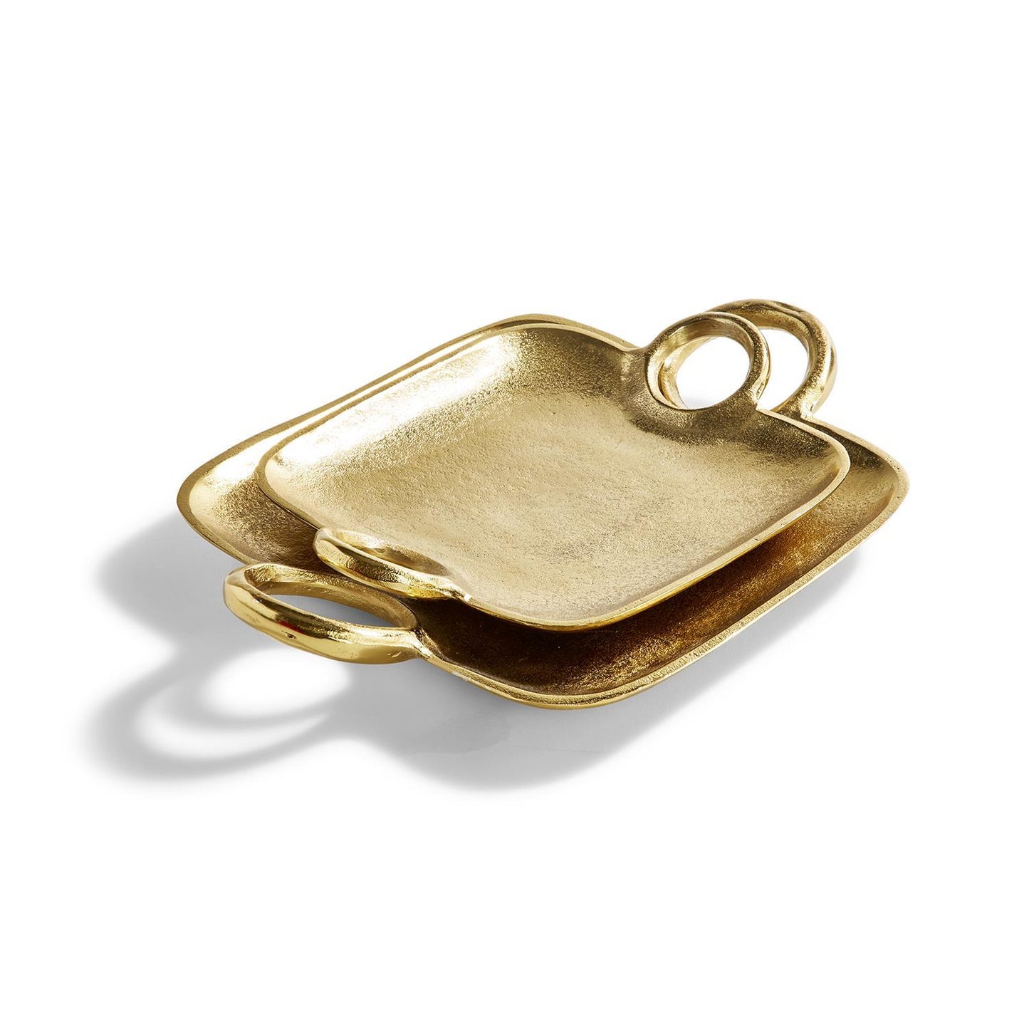 Metropolitan Decorative Gold Tray with Handles