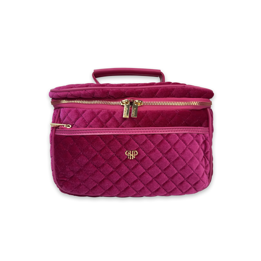 VELVET PURSEN PINK TRAIN CASE