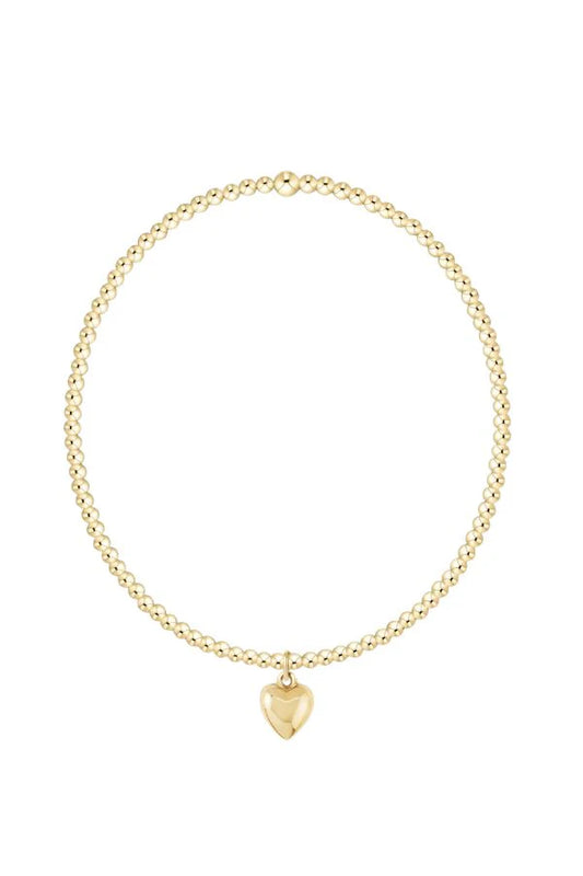 CLASSIC GOLD 2MM PLUSH HEART