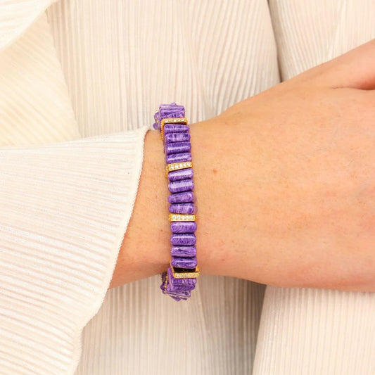 CHAROITE TABLET BRACELET