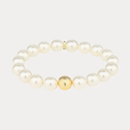 WHITE MALA BEAD BRACELET