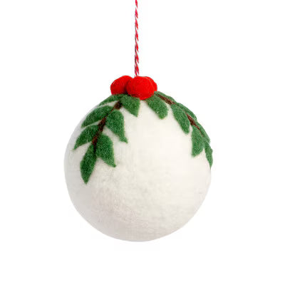 FELT HOLLY ORNAMENT