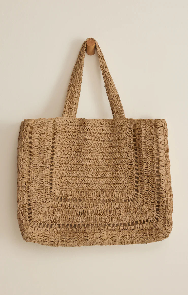 HIDEAWAY RAFFIA TOTE