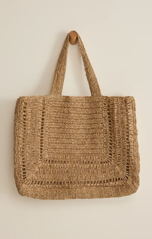 HIDEAWAY RAFFIA TOTE