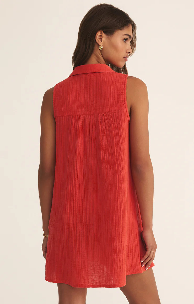NEW LIGHT CABANA RED MINI DRESS
