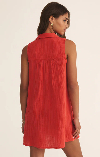 NEW LIGHT CABANA RED MINI DRESS