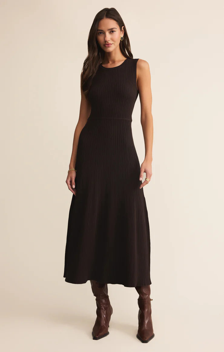 ELBA MIDI RIBBED SWEATER DRESS
