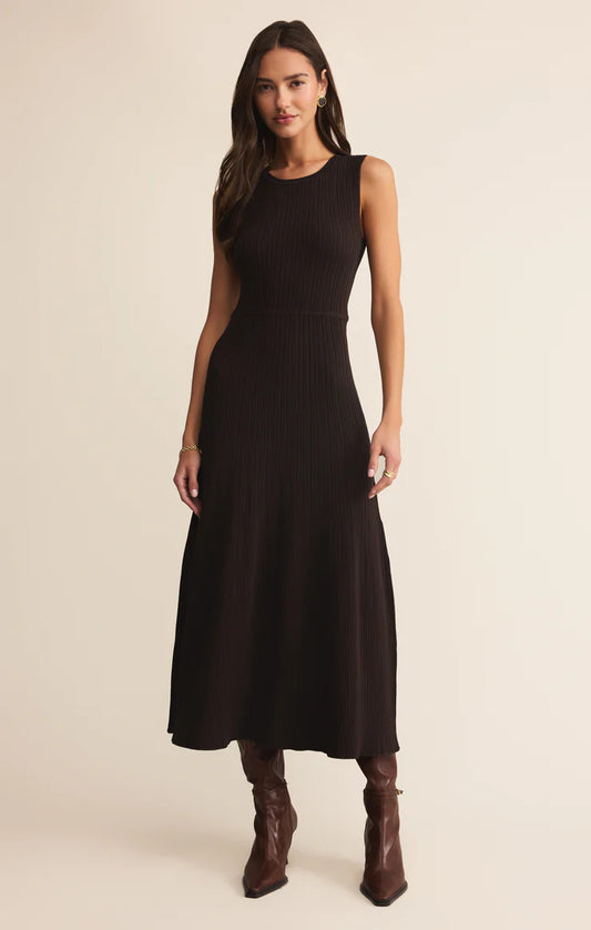ELBA MIDI RIBBED SWEATER DRESS