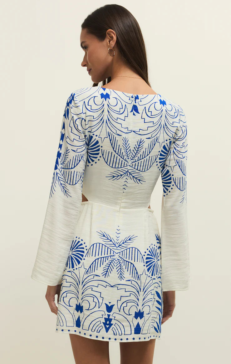 TAHINA AIRY PALM MINI DRESS