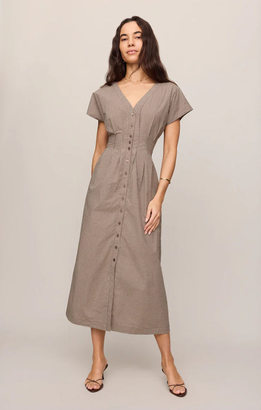 SANNA GINGHAM MAXI DRESS