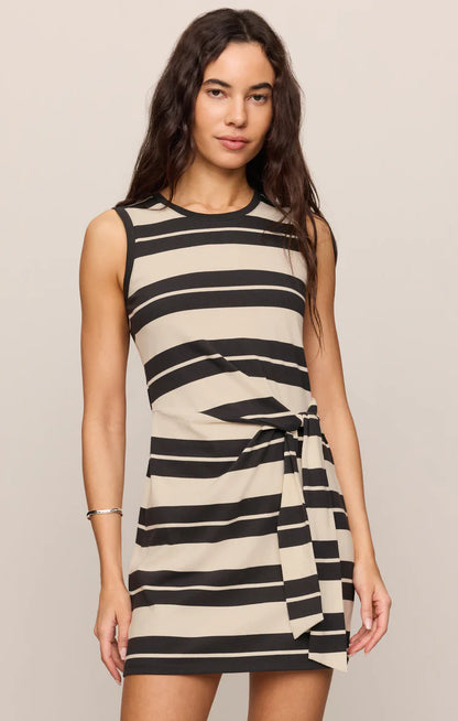 STRIPED MATTIE JERSEY DRESS