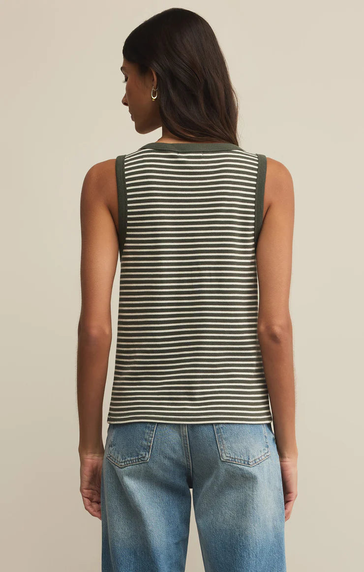 ELIN STRIPE RIB TANK