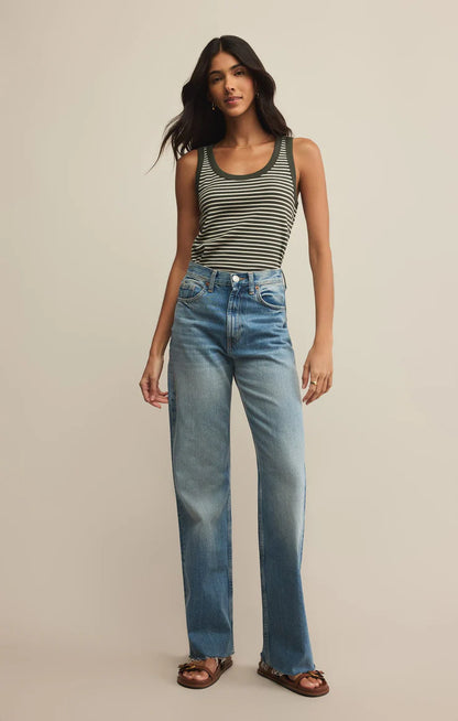 ELIN STRIPE RIB TANK