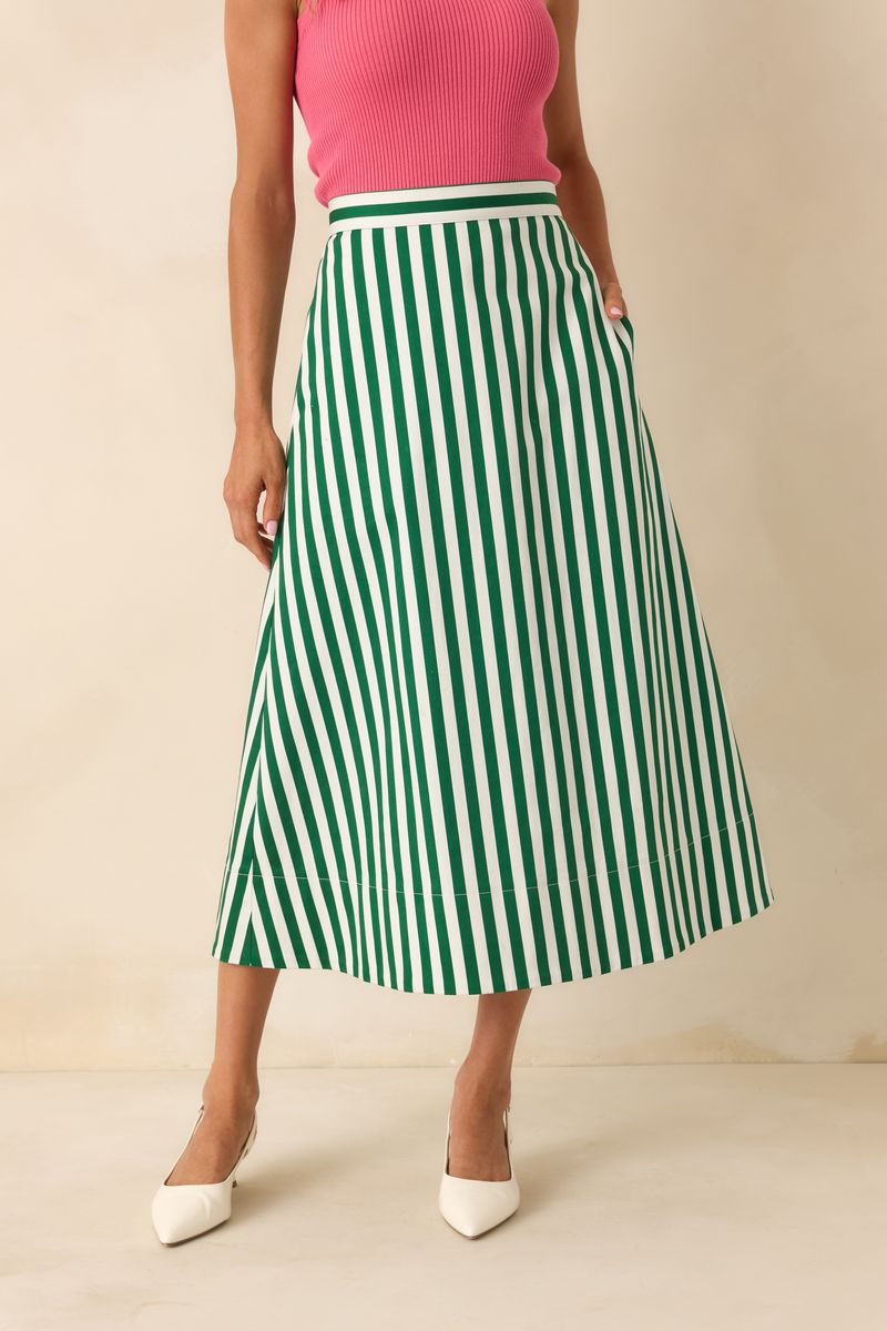 OPAL MIDI SKIRT IN GRAND ENTRANCE