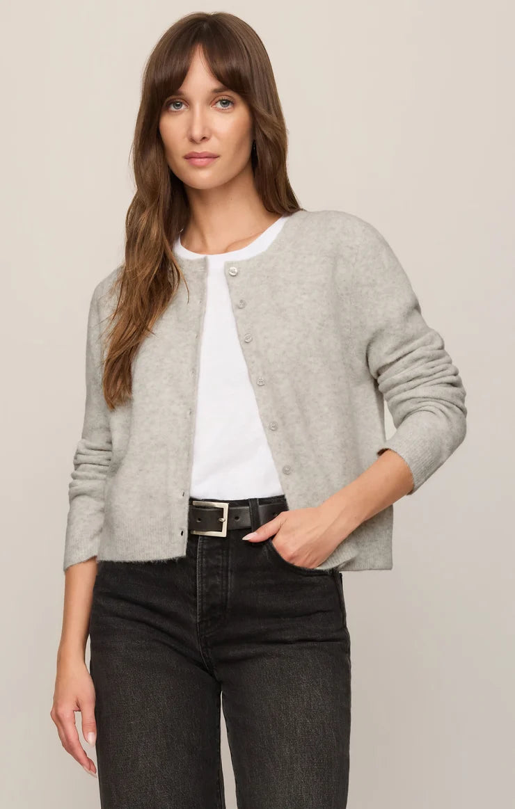 FEATHER GREY MEDINA CARDIGAN