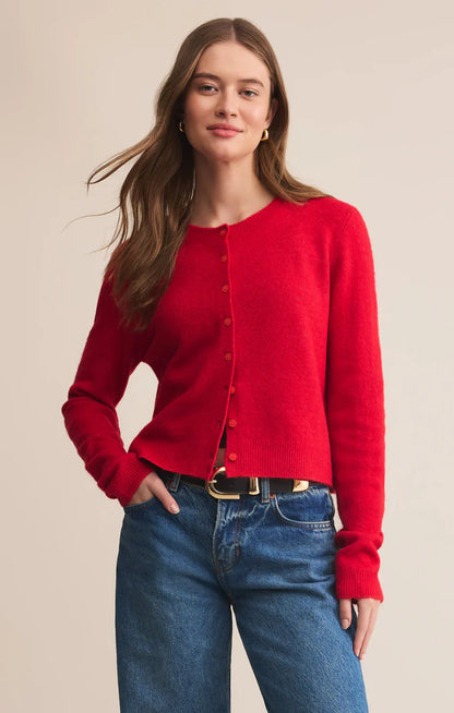 MEDINA FESTIVE RED CARDIGAN