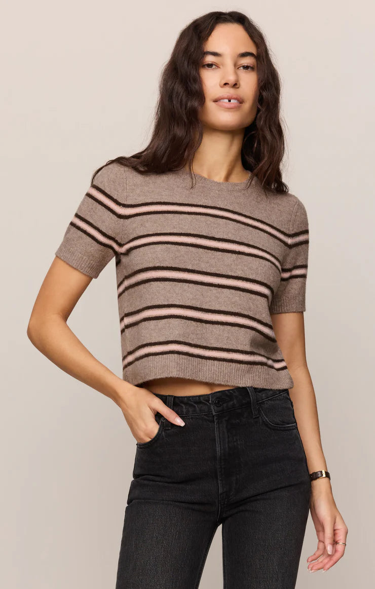 OATMEAL GATEWOOD STRIPE SWEATER