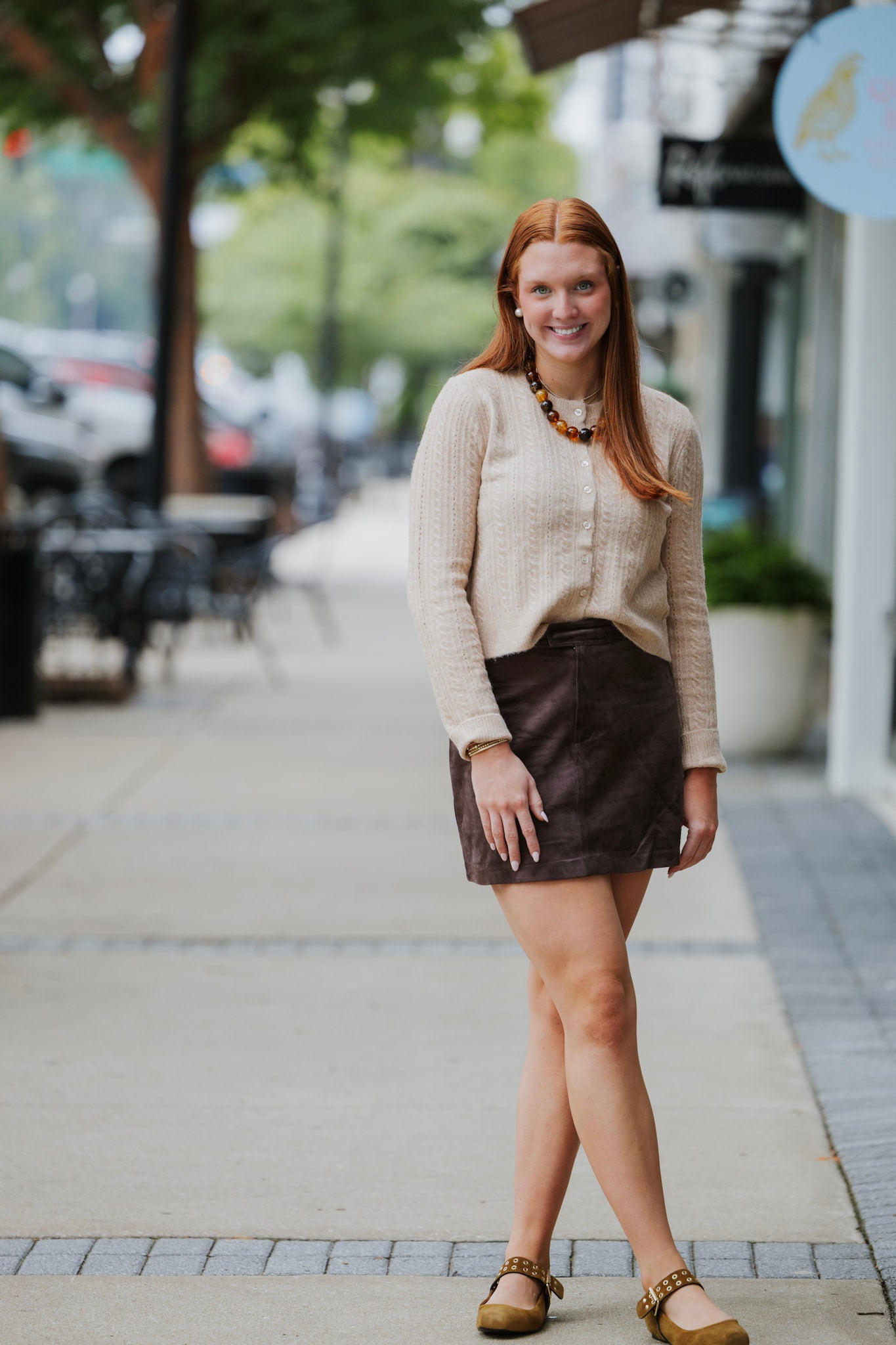 DARK CHOCOLATE PERRI SUEDE MINI SKIRT