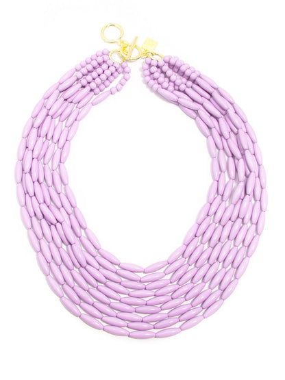 GLOSSY BEAD STRAND NECKLACE