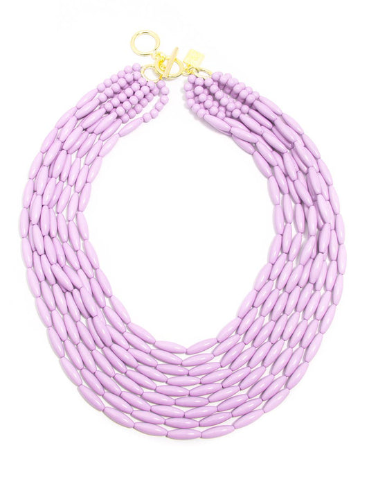 GLOSSY BEAD STRAND NECKLACE