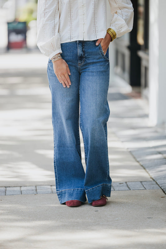 MAYA HIGH RISE WIDE LEG JEAN