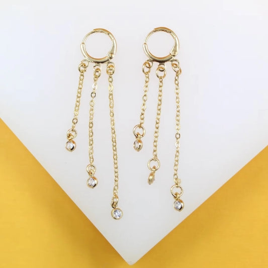 DANGLE ROLO LINK CHAIN EARRINGS