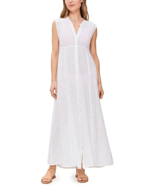 SANDRA DRESS IN WHITE LINEN