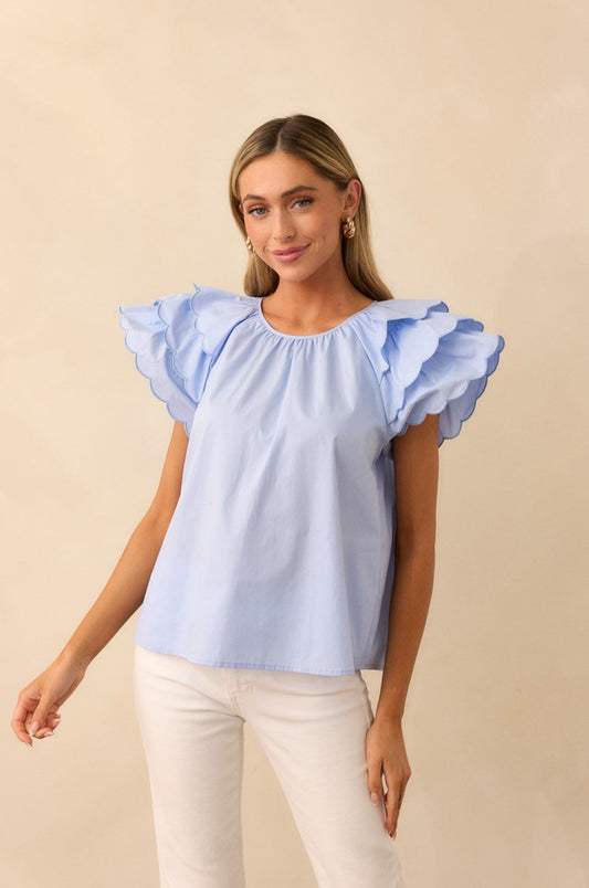 BIANCA SCALLOP TOP