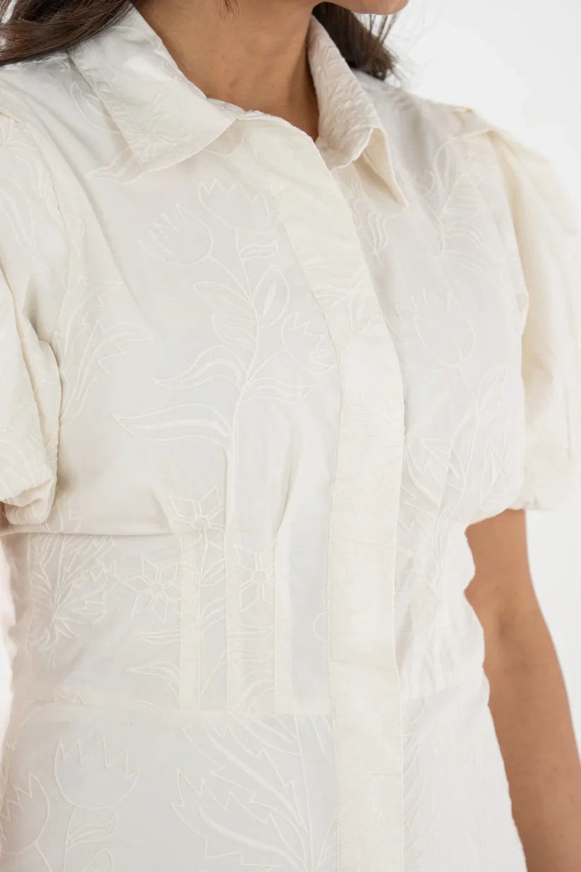 BRITT DRESS IN GARDENIA