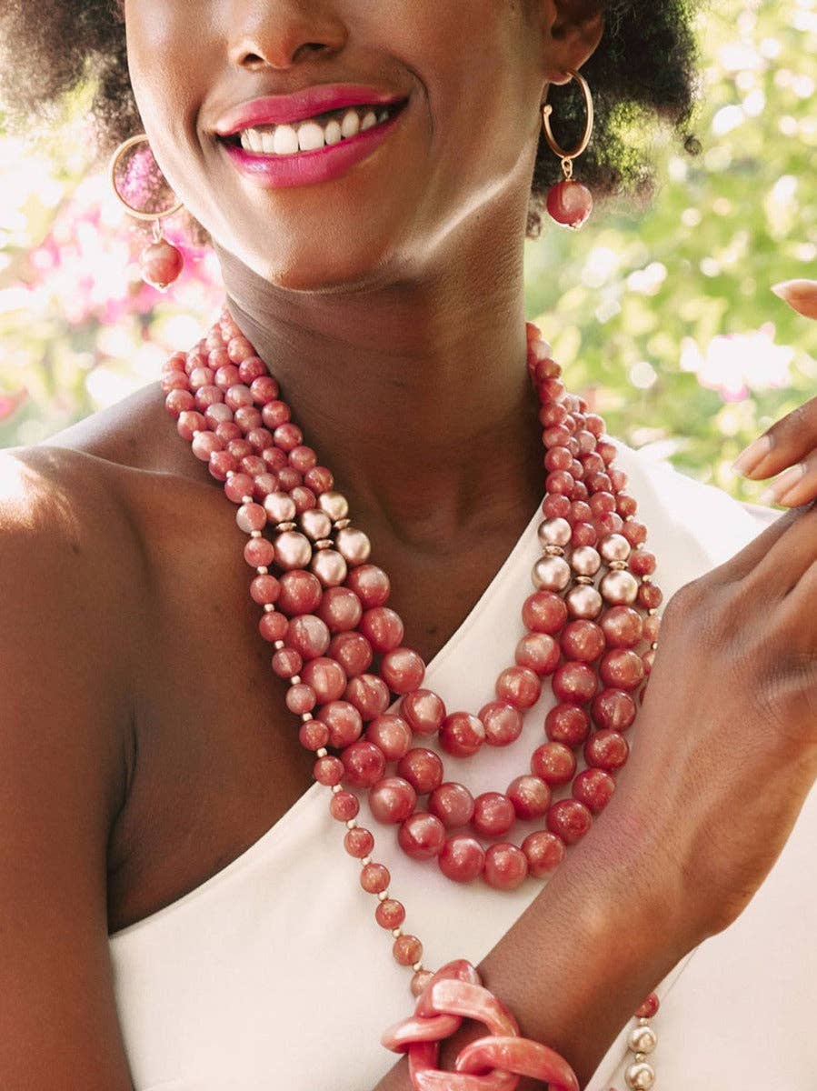 COLOR STRAND WITH GOLD BEADS