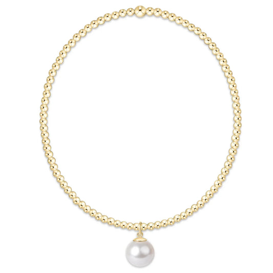 CLASSIC GOLD 2MM PEARL 8MM CHARM