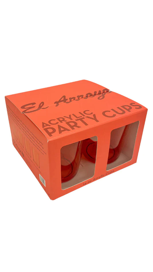 SET OF 4 CORAL ACRYLIC