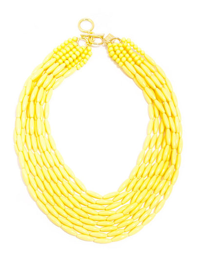 GLOSSY BEAD STRAND NECKLACE