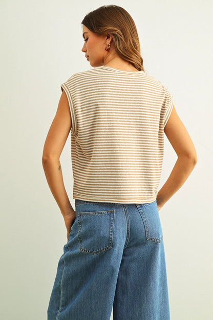 SLUB STRIPE TEE