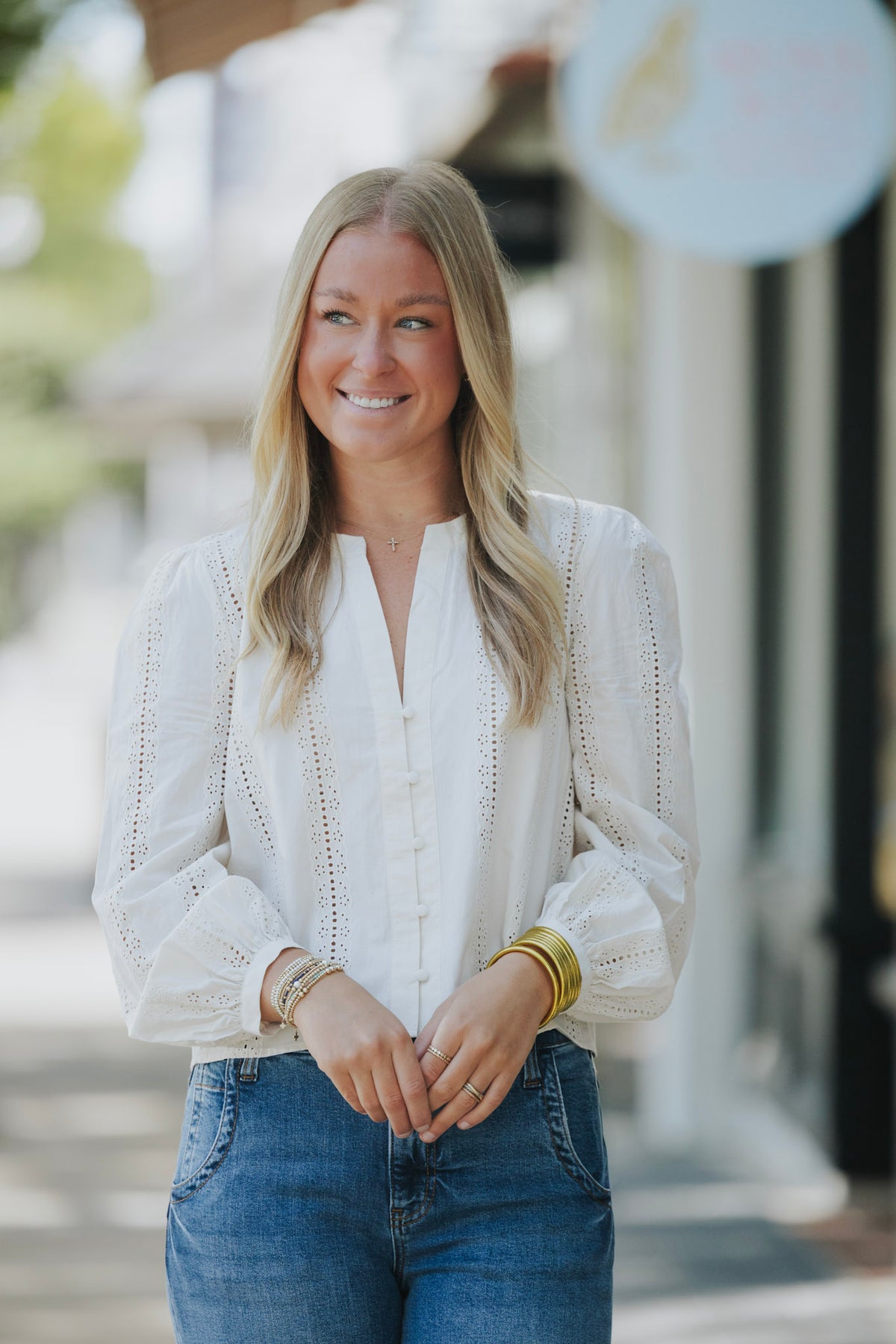 LOUELLA BUTTON UP TOP