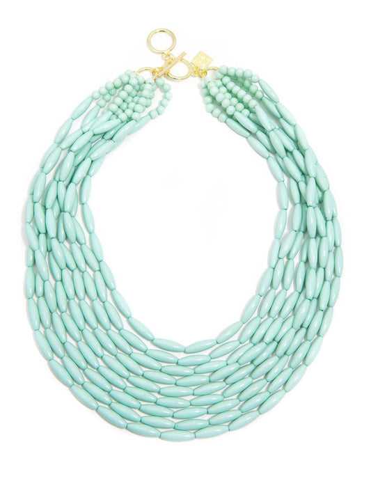 GLOSSY BEAD STRAND NECKLACE