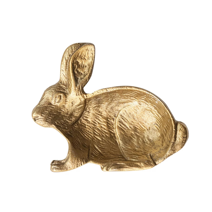 CAST RABBIT TRINKET DISH