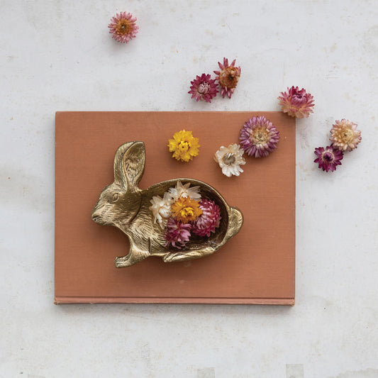 CAST RABBIT TRINKET DISH