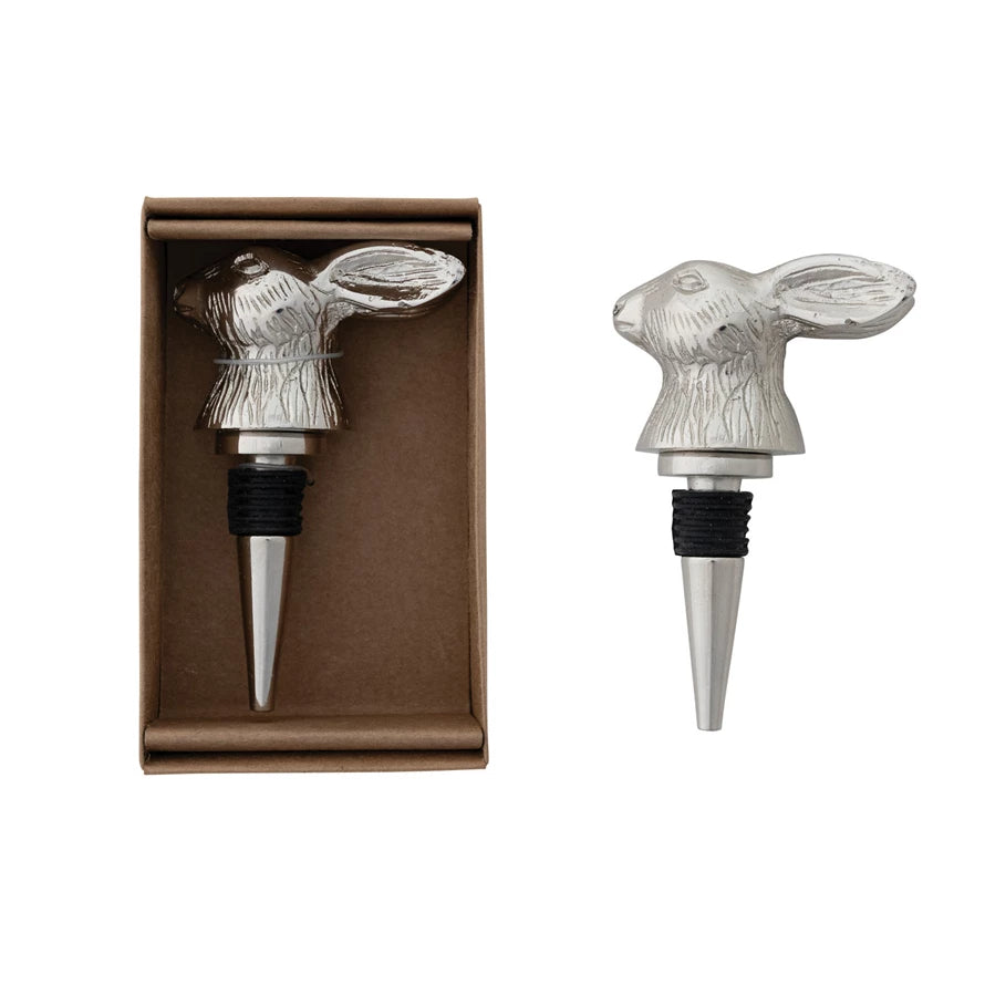 CAST RABBIT HEAD BOTTLE STOP