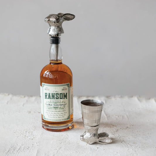 CAST RABBIT HEAD BOTTLE STOP