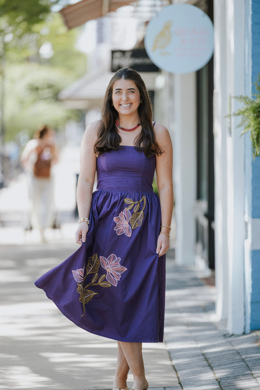 FLORAL EMBROIDERY DRESS
