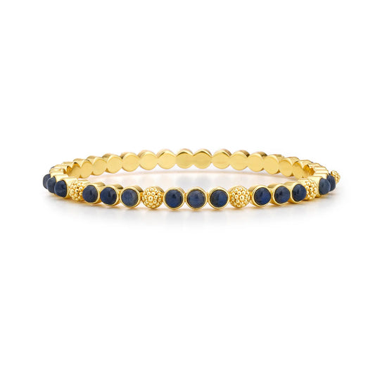 BERRY LABROADORITE SMALL HINGED BANGLE