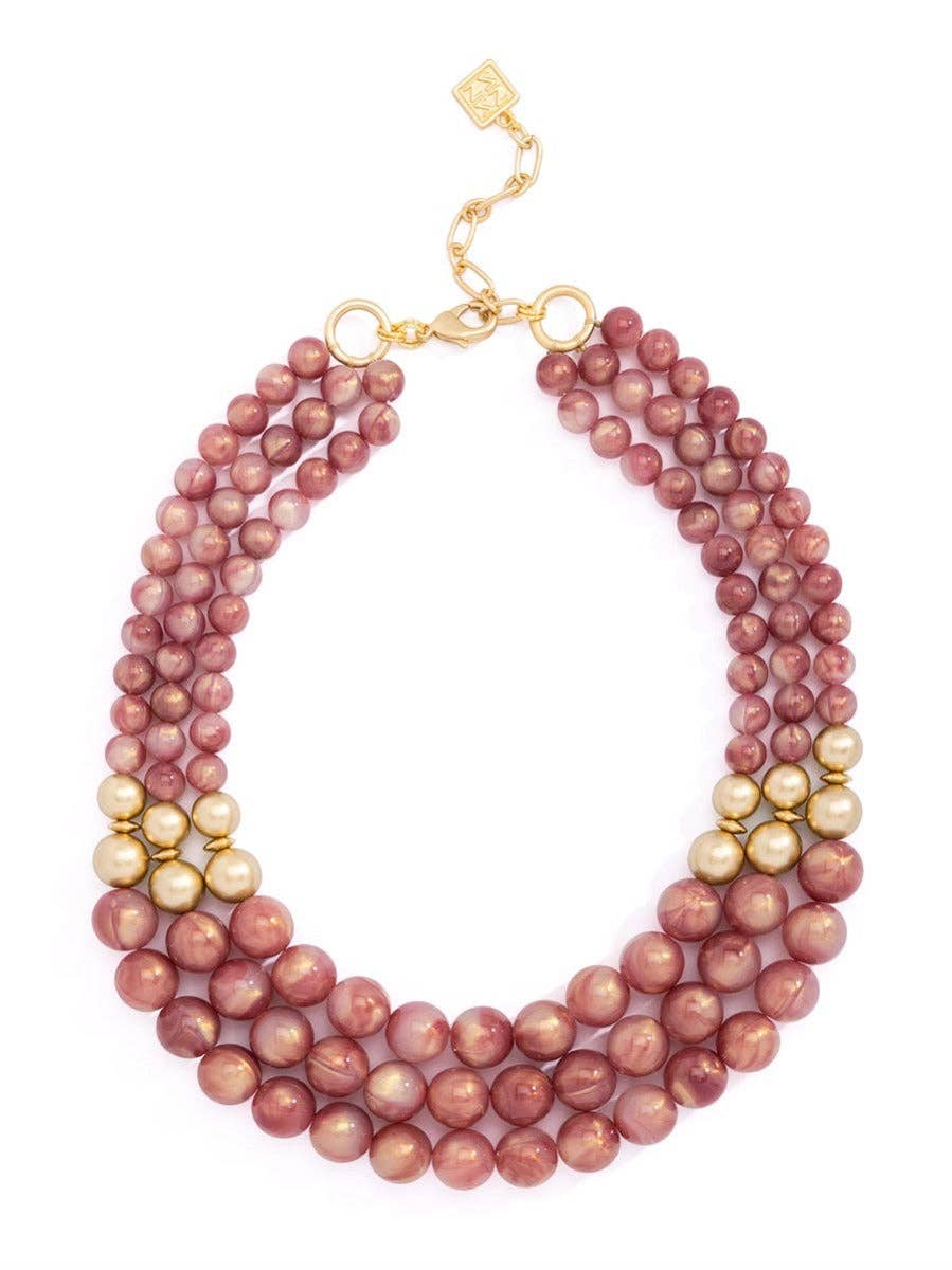 COLOR STRAND WITH GOLD BEADS