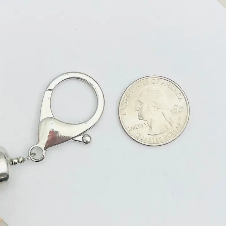 SILVER LEATHERETTE STRAND