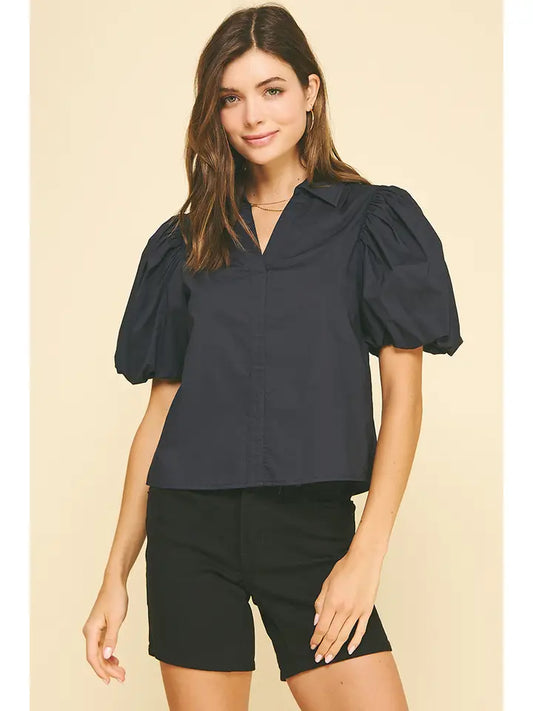 BALLOON SLEEVE TOP