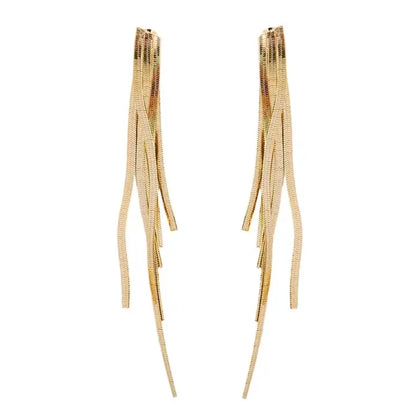 SKINNY GOLD CASCADING EARRINGS