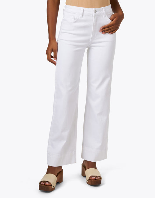 ELLIOT LAUREN WHITE WIDELEG CROP FLARES