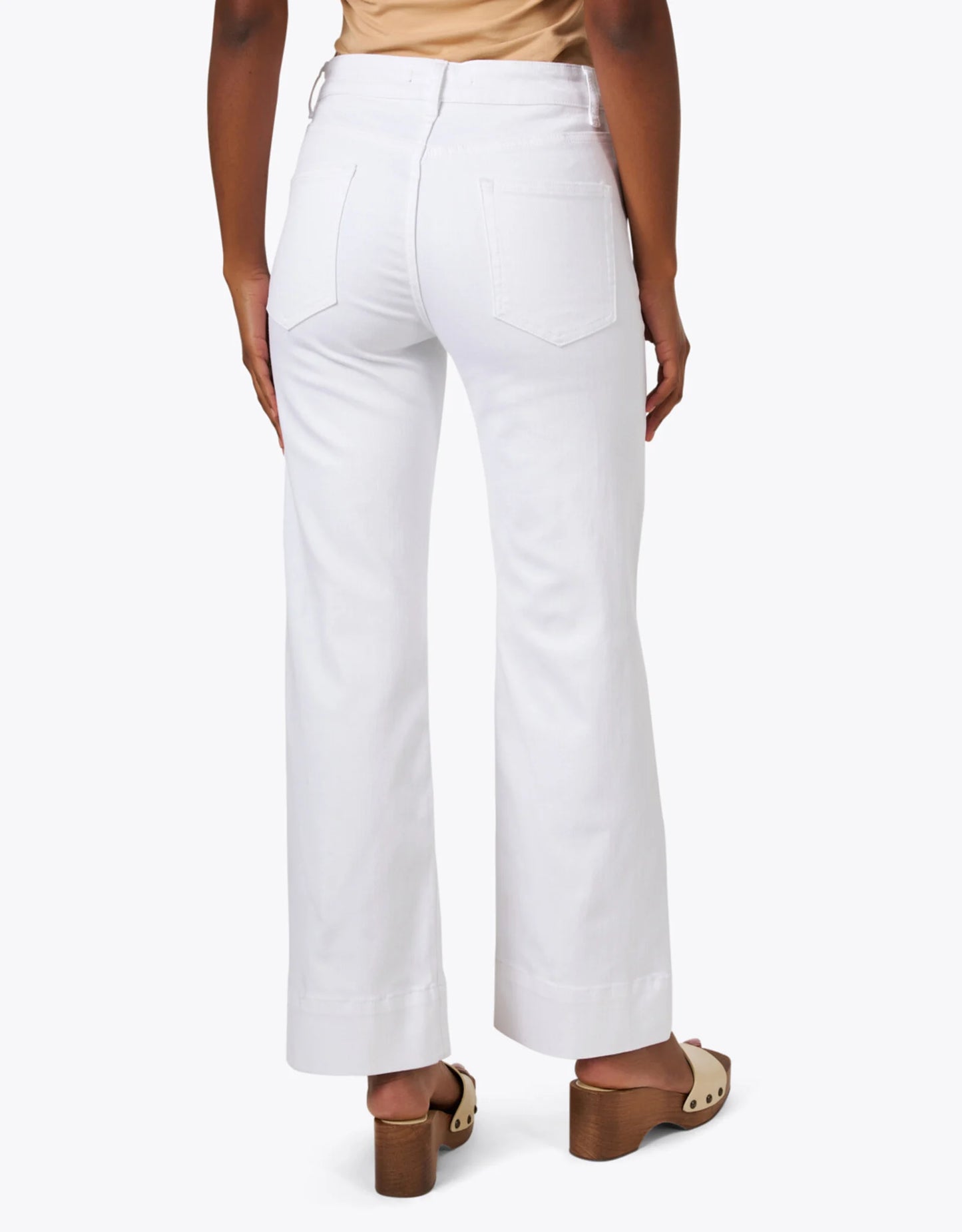 ELLIOT LAUREN WHITE WIDELEG CROP FLARES