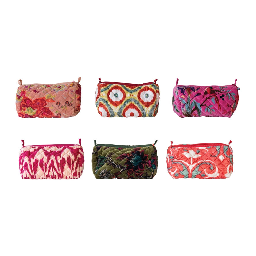 VELVET PRINTED POUCH